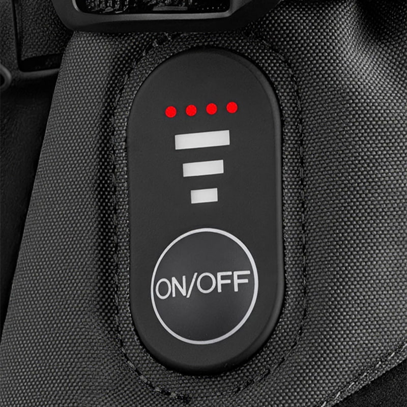 Heated glove 3-level temperature control button with LED indicators