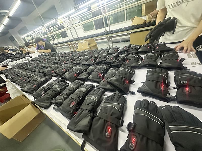 ACEWARM finished heated gloves quality inspection