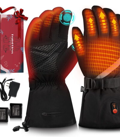 ACEWARM heated gloves with touchscreen fingertip, rechargeable battery pack, charger and gift box