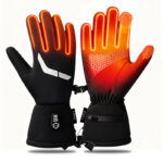 ACEWARM heated gloves heating effect showing warmth spreading across palm, fingers and back of hand