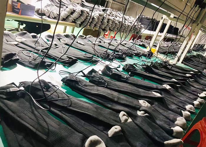 ACEWARM ODM heated socks production - wiring and assembly process