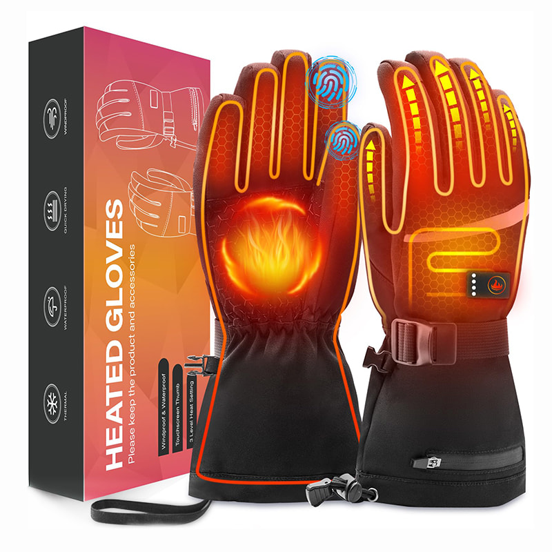 Electric heated gloves with packaging box OEM wholesale
