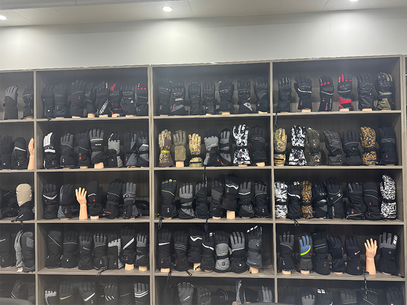 ACEWARM finished gloves display showroom