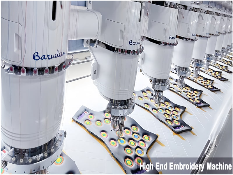High-end embroidery machine for custom glove logo
