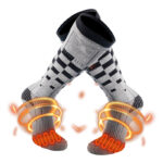 AW-HS-8 OEM smart heated socks manufacturer showing durable carbon fiber heating wire
