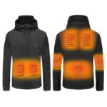intelligent heated hooded windproof jacket
