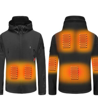 intelligent heated hooded windproof jacket